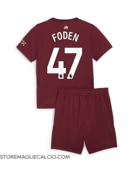 Manchester City Phil Foden #47 Maglia Gara Terza Repliche 2024-25 Bambino
